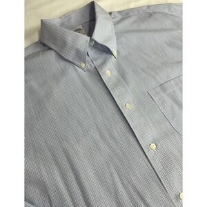Brooks Brothers Regent 1818 Dress Shirt Mens 17.5 - 6/7 Non-Iron Blue Plaid F17